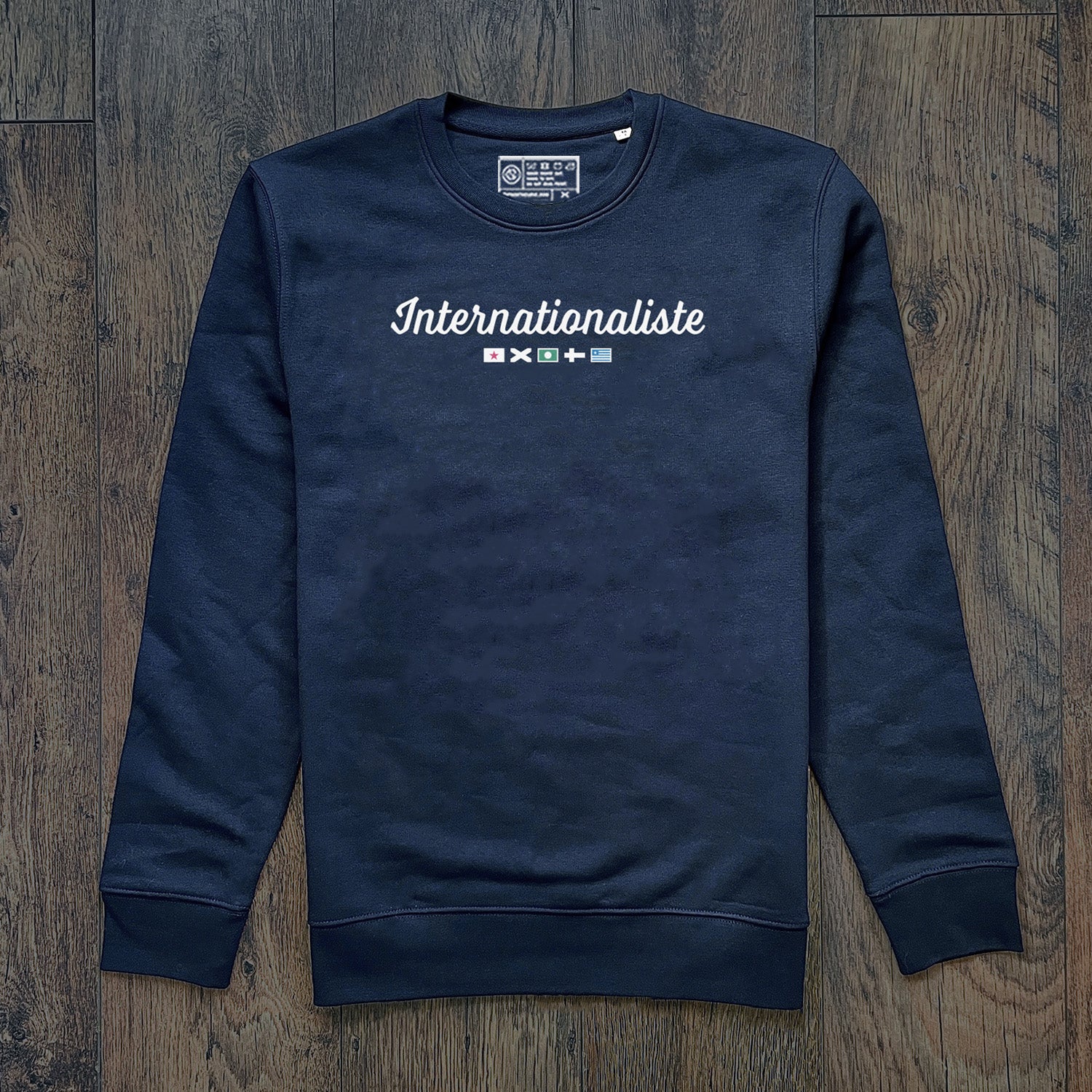 Felpa blu navy internazionalista