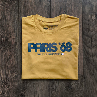 Paris 1968 ochre t-shirt