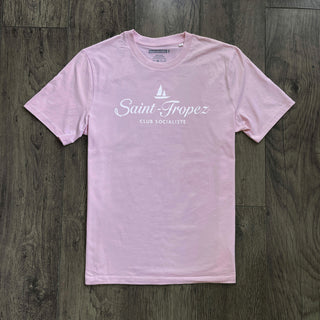 Saint-Tropez Socialiste Pink White T-shirt