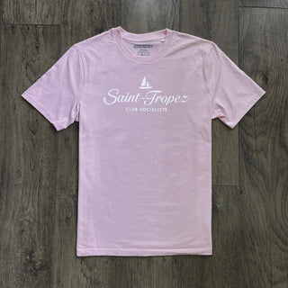 Saint-Tropez Socialiste Pink White T-shirt