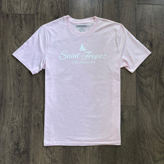 Saint-Tropez Socialiste Pink White T-shirt