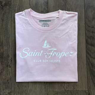Saint-Tropez Socialiste Pink White T-shirt