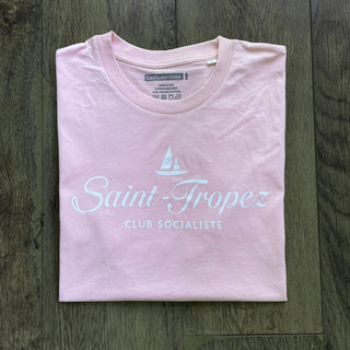 Saint-Tropez Socialiste Pink White T-shirt