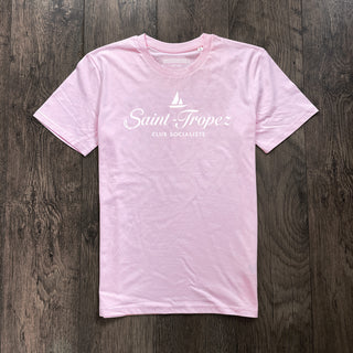 Saint-Tropez Socialiste Pink White T-shirt
